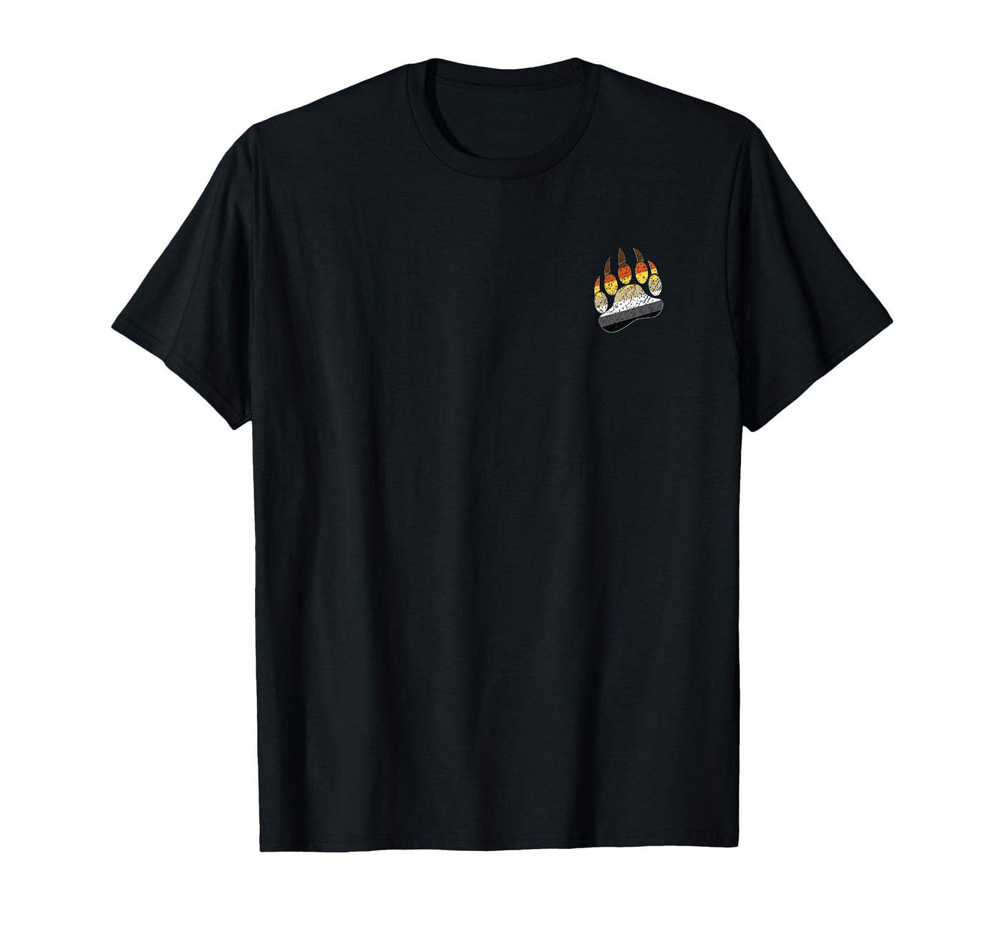 180g pure cotton round neck single side printed t-shirt, gay bear paw pride tattered men's pocket shirt t-shirt, casual t-shirts for men and women, perfect t-shirt for holiday gifts, Christmas gifts, 2025 gifts, New Year gifts