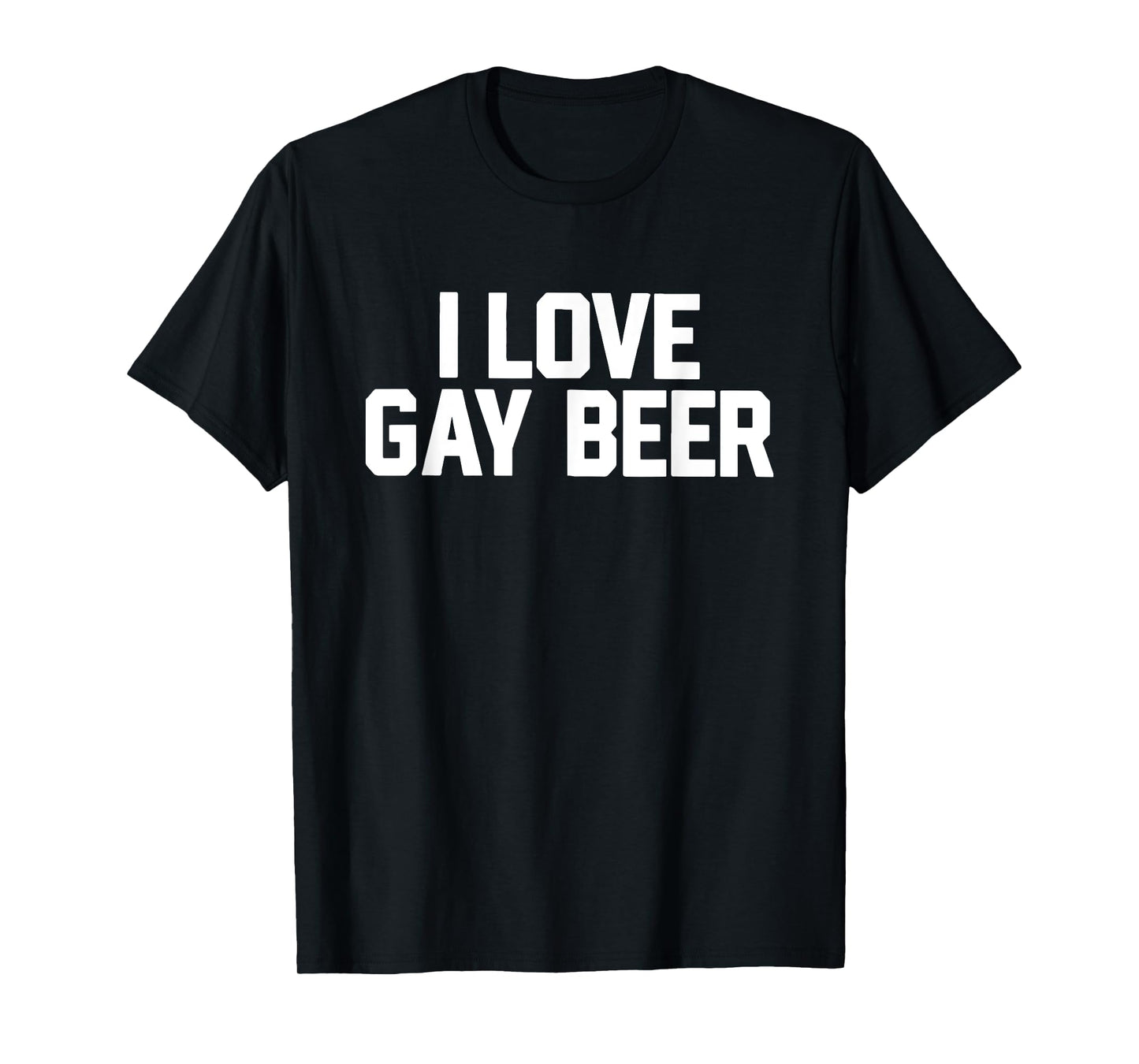 180g pure cotton round neck single-sided printed T-shirt, I love gay beer clothing T-shirt, casual T-shirts for men and women, perfect T-shirts for holiday gifts, Christmas gifts, 2025 gifts, New Year gifts