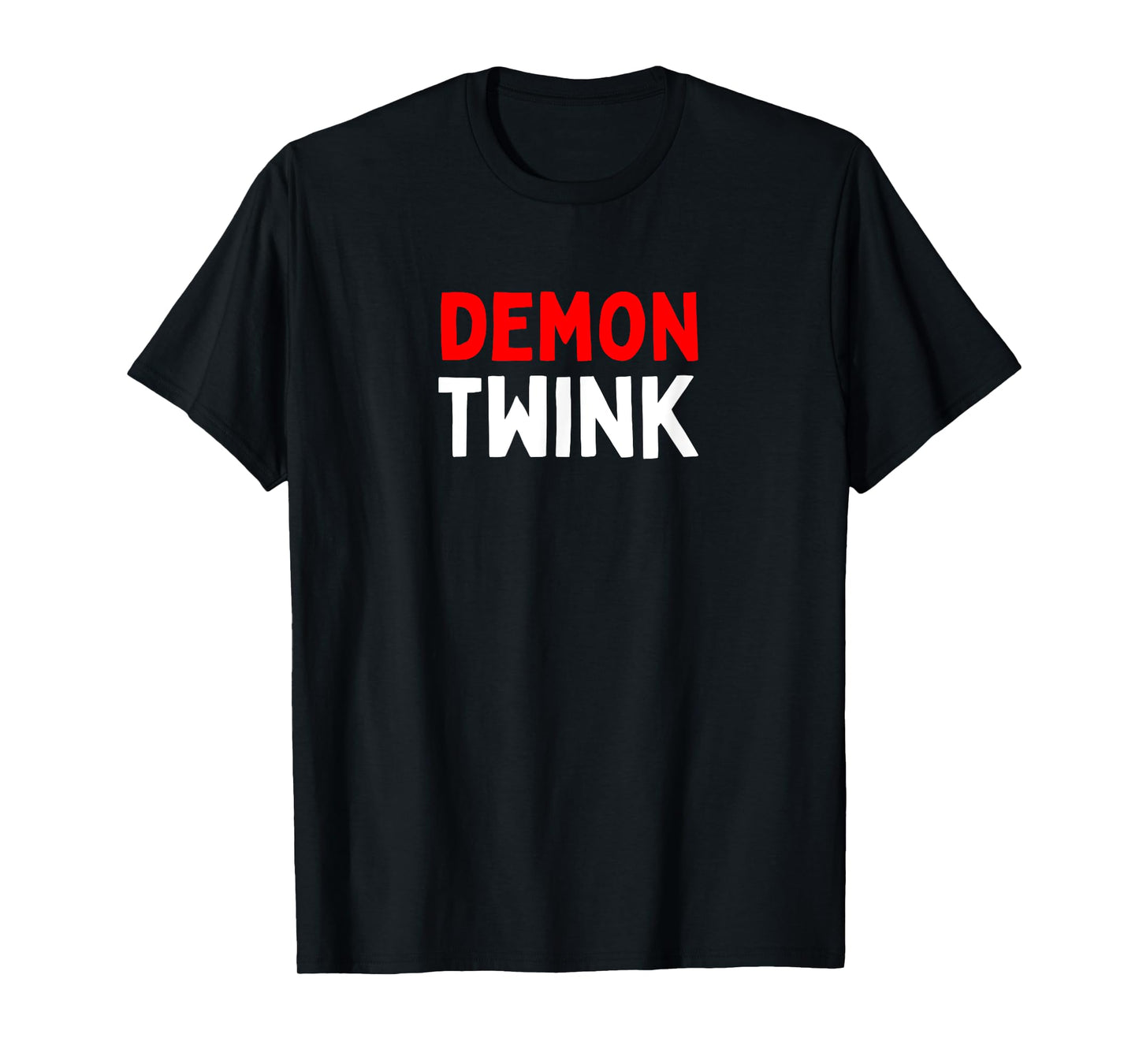 180g cotton round neck single side printed T-shirt, Demon Twink - Funny Gay Pride Twink Chaser LGBTQ+ Queer T-shirt, Casual T-shirts for Men and Women, Perfect T-shirt for Holiday Gifts, Christmas Gifts, 2025 Gifts, New Year Gifts