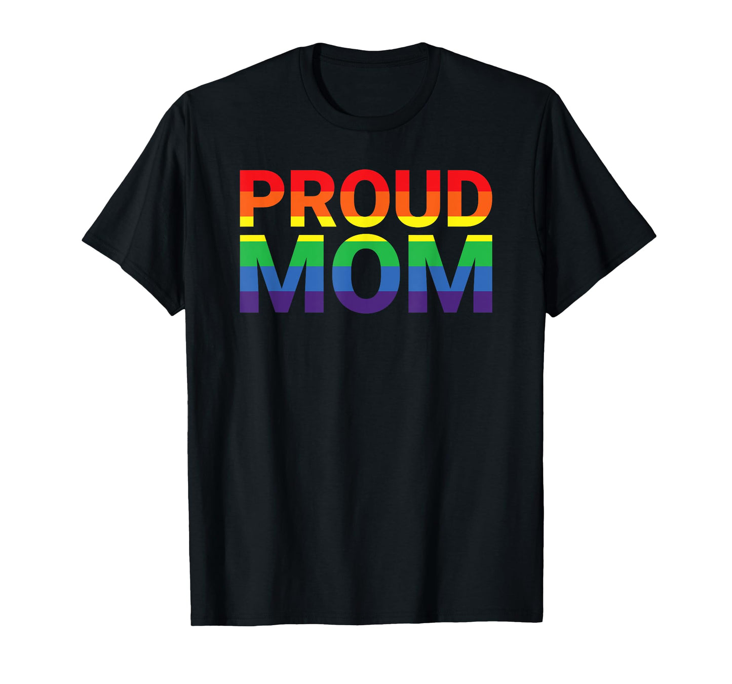 180g pure cotton round neck single-sided printed T-shirt, Proud Mom - LGBTQ+, Lesbian, Gay Support Ally T-shirt, Casual T-shirt for men and women, Perfect T-shirt for holiday gifts, Christmas gifts, 2025 gifts, New Year gifts