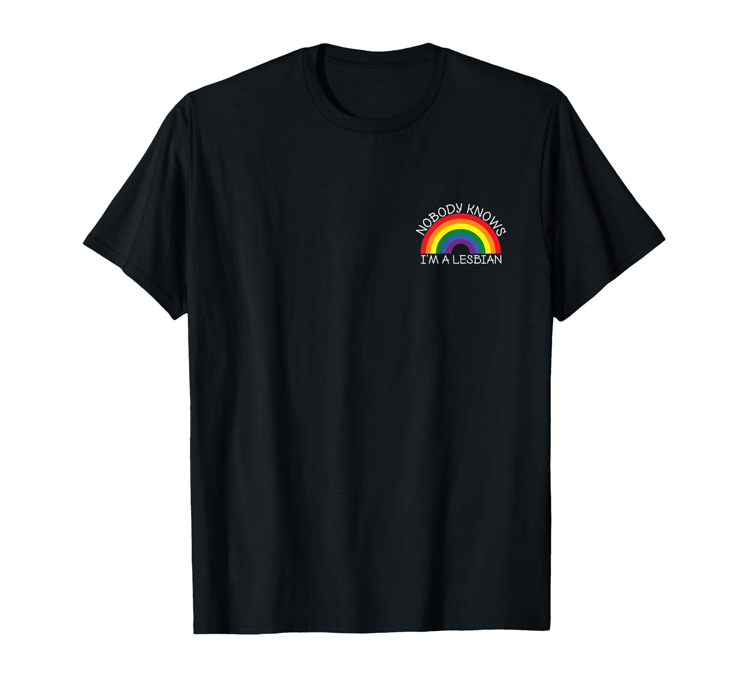 180g pure cotton round neck single side printed T-shirt, no one knows I am a lesbian pocket LGBT rainbow gay pride T-shirt, casual T-shirt for men and women, perfect T-shirt for holiday gifts, Christmas gifts, 2025 gifts, New Year gifts