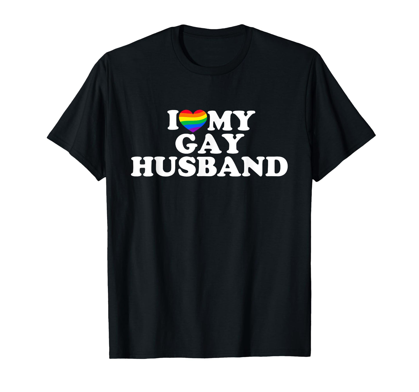 180g pure cotton round neck single side printed T-shirt, I love my gay husband T-shirt, casual T-shirt for men and women, perfect T-shirt for holiday gifts, Christmas gifts, 2025 gifts, New Year gifts
