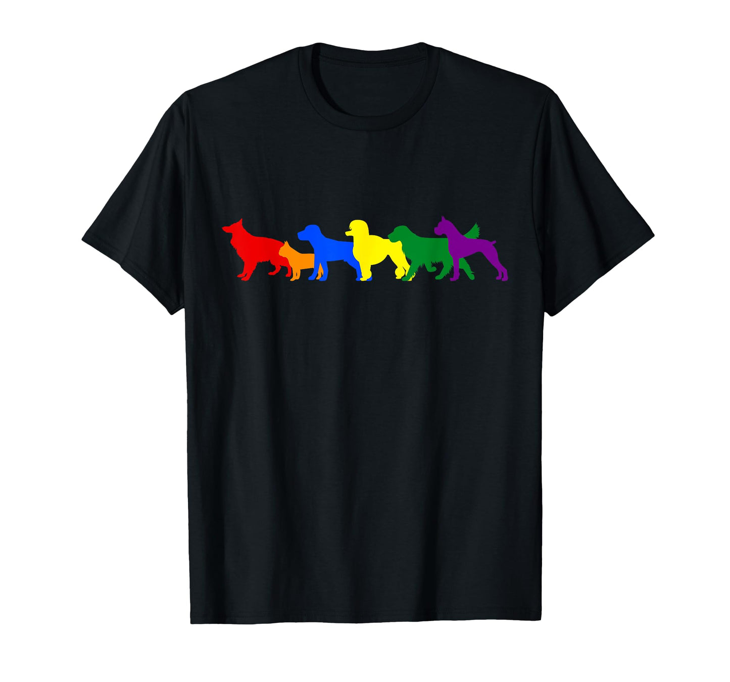 180g pure cotton round neck single side printed T-shirt, LGBT rainbow dog paw gay pride colors LGBTQ Ally Pride Month T-shirt, casual T-shirts for men and women, perfect T-shirt for holiday gifts, Christmas gifts, 2025 gifts, New Year gifts