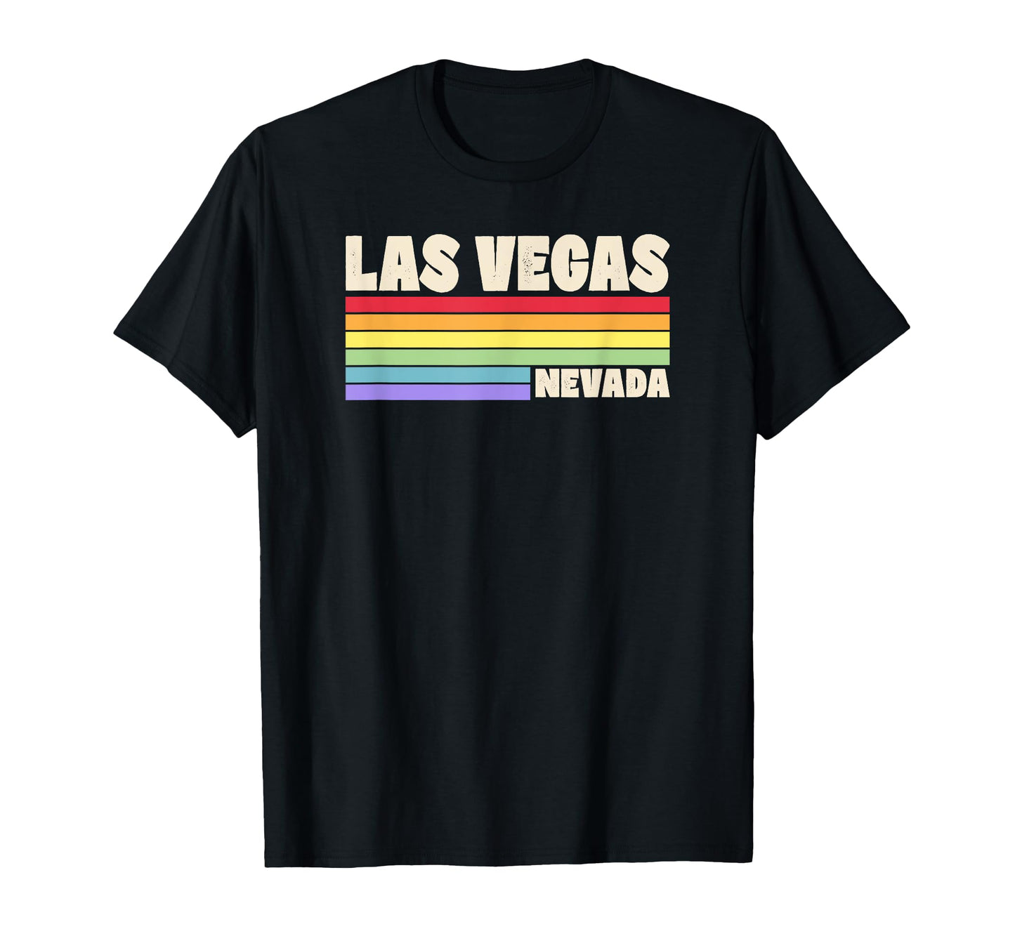 180g pure cotton round neck single side printed t-shirt, Las Vegas Nevada Pride Rainbow Flag Gay Pride merchandise queer t-shirt, casual t-shirts for men and women, perfect t-shirt for holiday gifts, Christmas gifts, 2025 gifts, New Year gifts