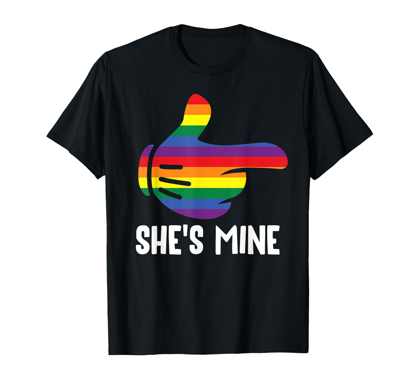 180g pure cotton round neck single side printed T-shirt, she is my lesbian couple rainbow LGBT pride same style T-shirt, suitable for men and women casual T-shirt, perfect T-shirt for holiday gifts, Christmas gifts, 2025 gifts, New Year gifts
