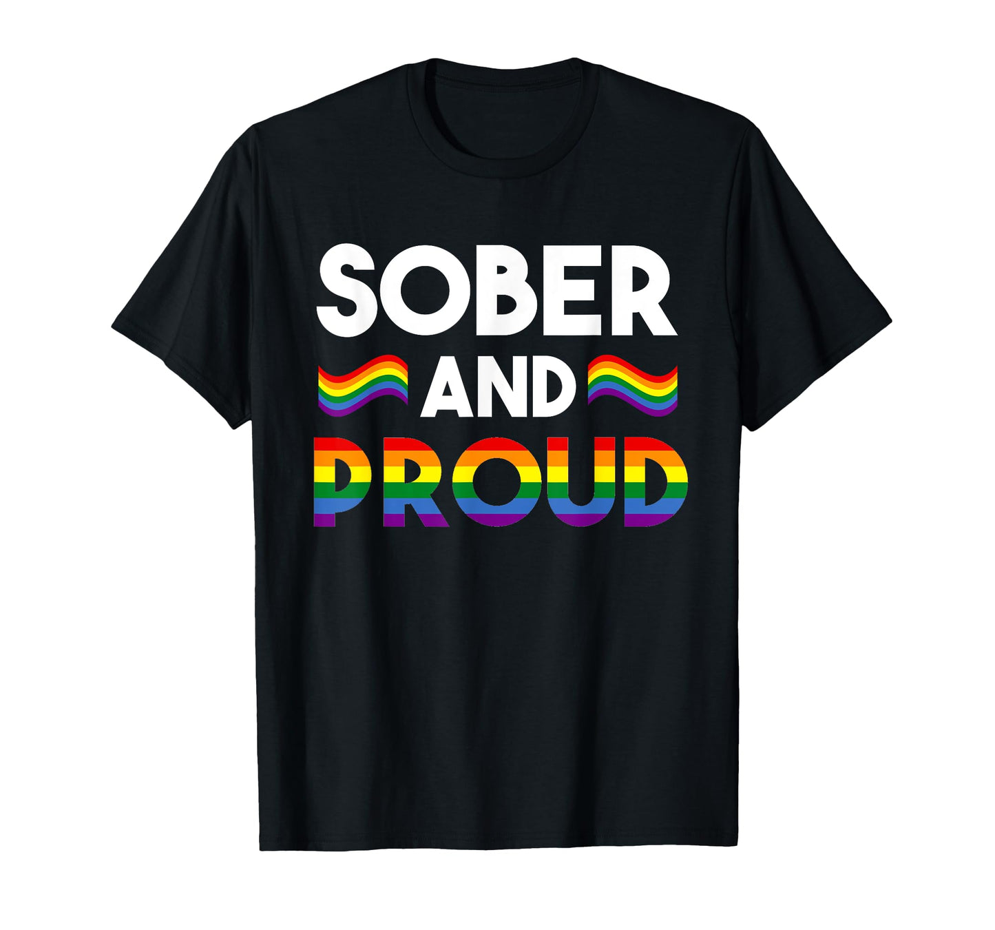 180g cotton round neck single side printed t-shirt, gay pride day sobriety and pride recovery addiction LGBTQ t-shirt, casual t-shirt for men and women, perfect t-shirt for holiday gift, Christmas gift, 2025 gift, New Year gift