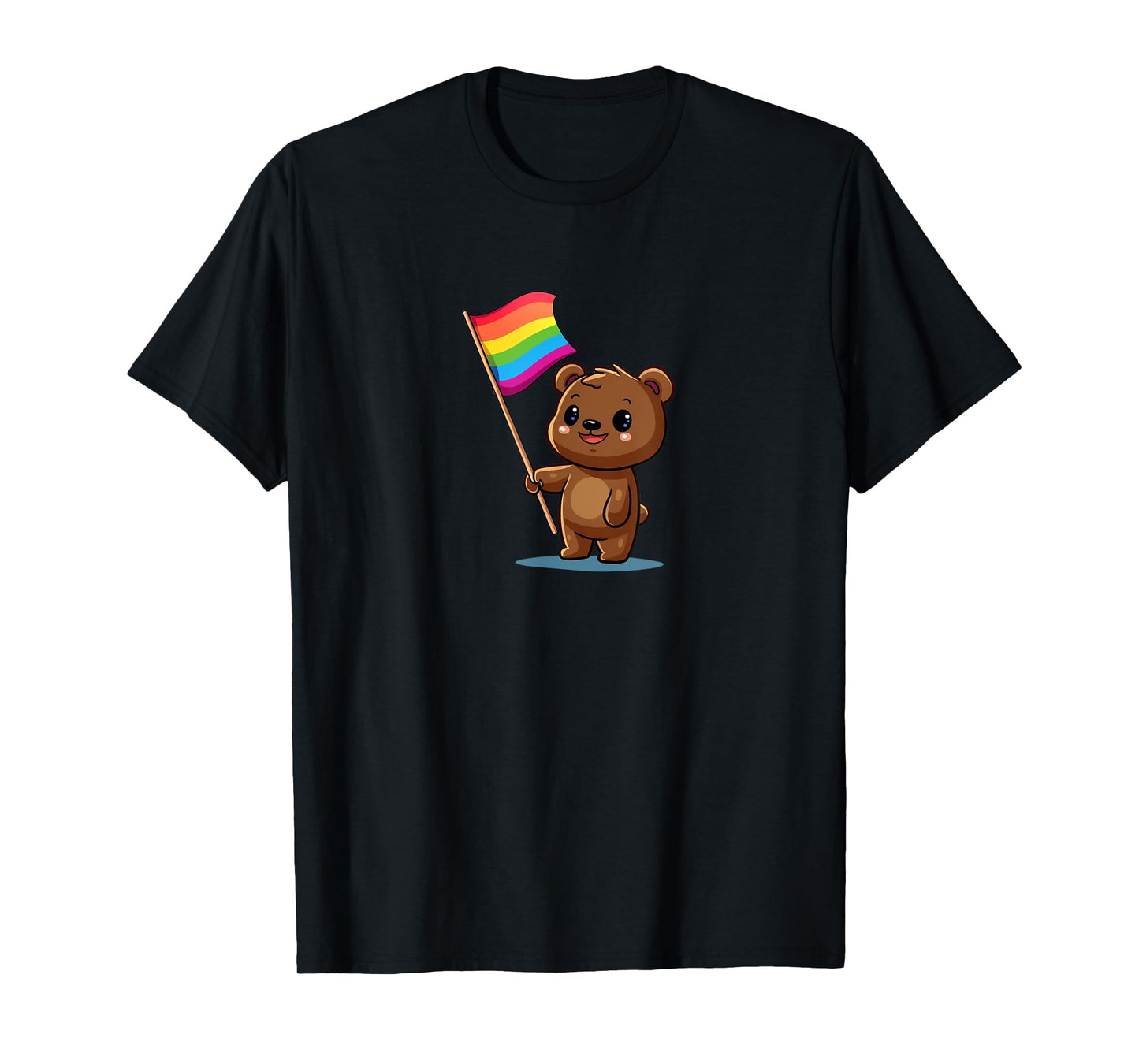 180g pure cotton round neck single-sided printed T-shirt, cute dad bear LGBT equality gay pride human rights men's T-shirt, casual T-shirt suitable for men and women, perfect T-shirt for holiday gifts, Christmas gifts, 2025 gifts, New Year gifts
