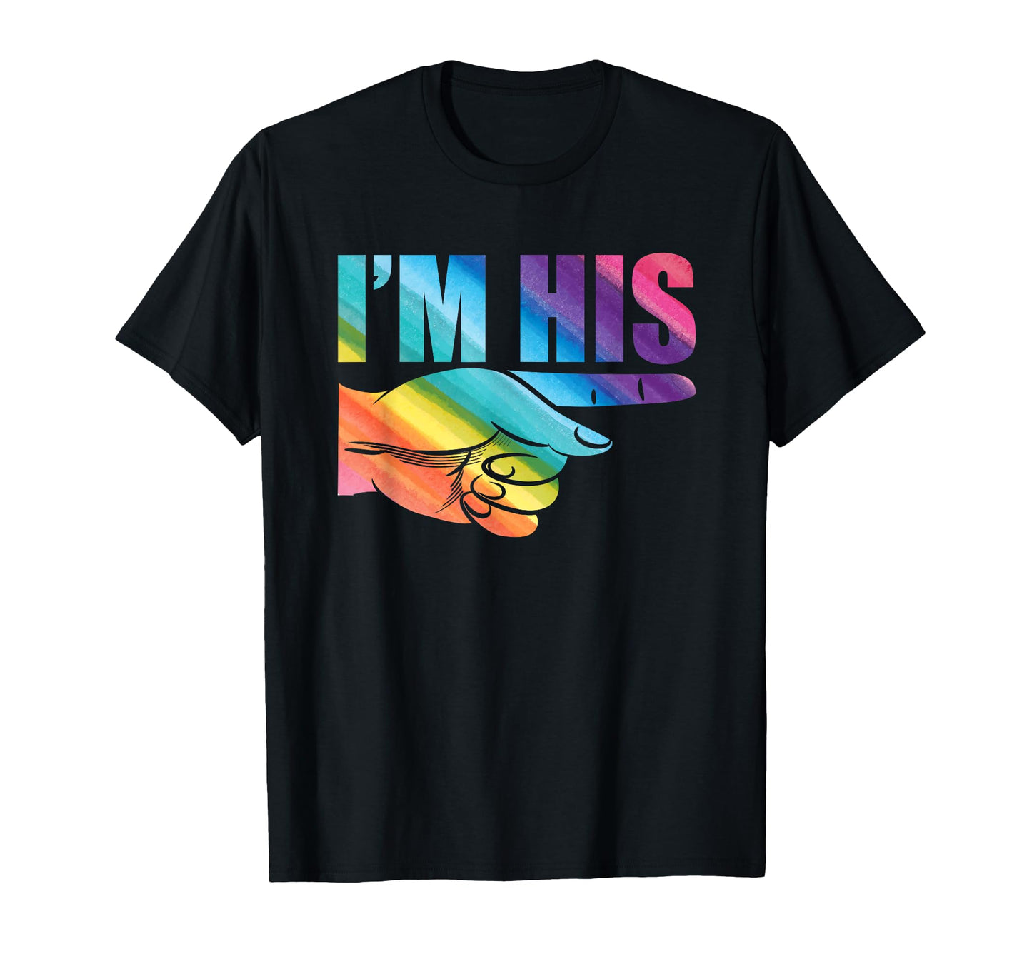 180g pure cotton round neck single-sided printed T-shirt, I am his he is mine LGBT pride gay couple Valentine's Day gift T-shirt, suitable for men and women's casual T-shirt, perfect T-shirt for holiday gifts, Christmas gifts, 2025 gifts, New Year gifts