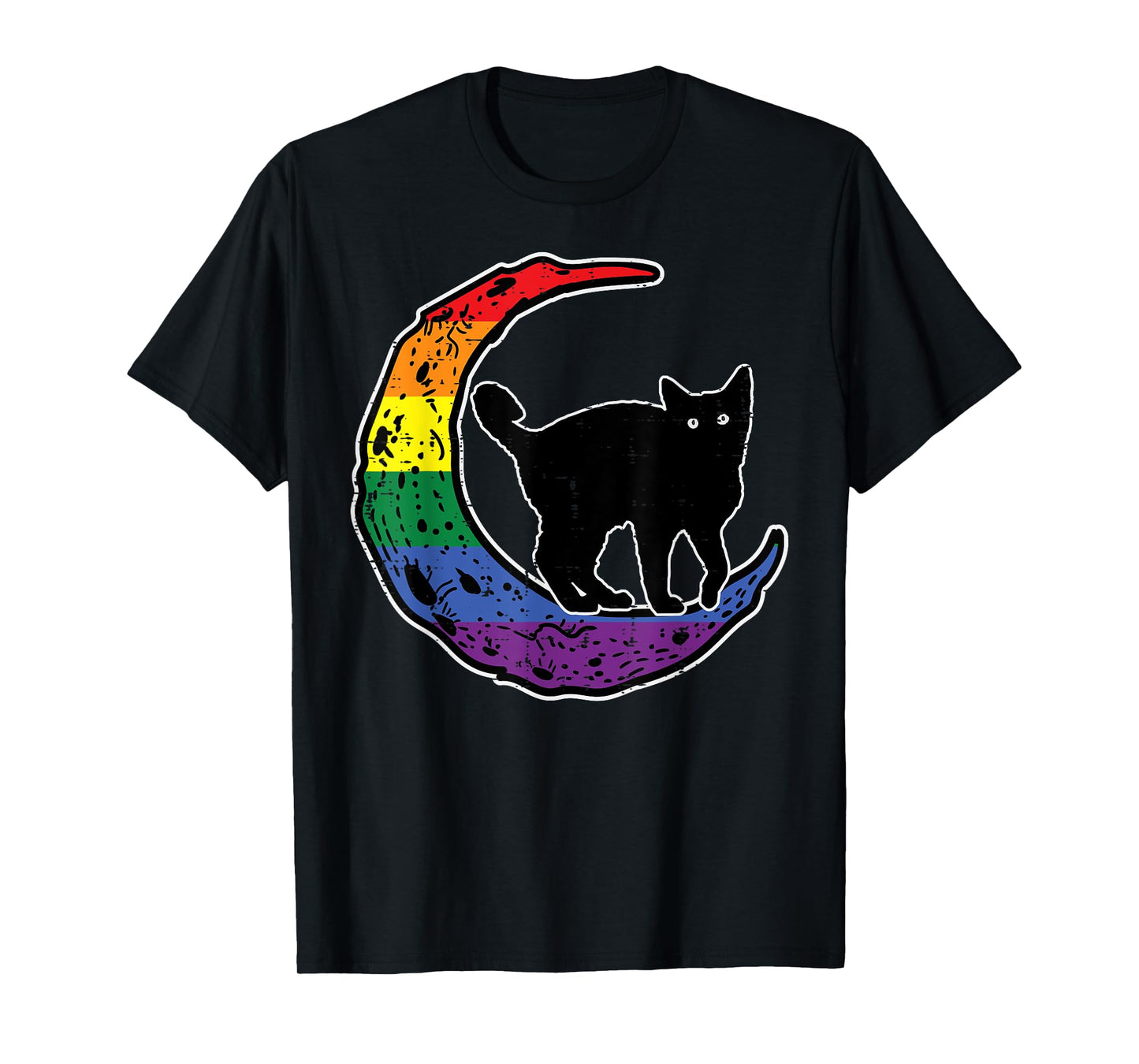 180g pure cotton round neck single side printed t-shirt, gay pride month cat rainbow flag LGBT feline girl t-shirt, casual t-shirt for men and women, perfect t-shirt for holiday gift, Christmas gift, 2025 gift, New Year gift