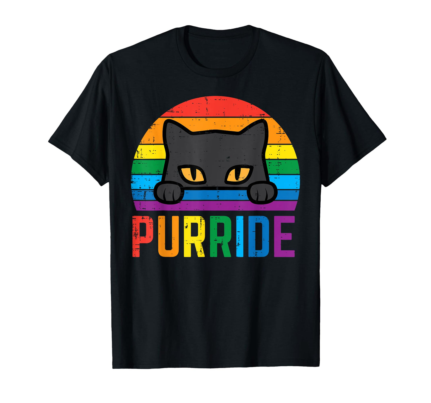 180g pure cotton round neck single side printed T-shirt, gay cat pride parade Purride rainbow flag LGBTQ kitten women men T-shirt, casual T-shirts for men and women, perfect T-shirt for holiday gifts, Christmas gifts, 2025 gifts, New Year gifts