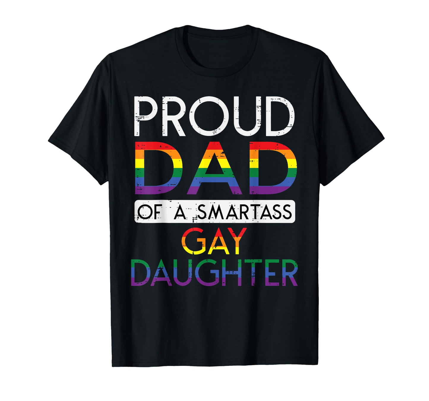 180g pure cotton round neck single side printed t-shirt, proud father of a gay daughter Straight Ally LGBTQ Pride Month T-shirt, casual t-shirt for men and women, perfect t-shirt for holiday gift, Christmas gift, 2025 gift, New Year gift