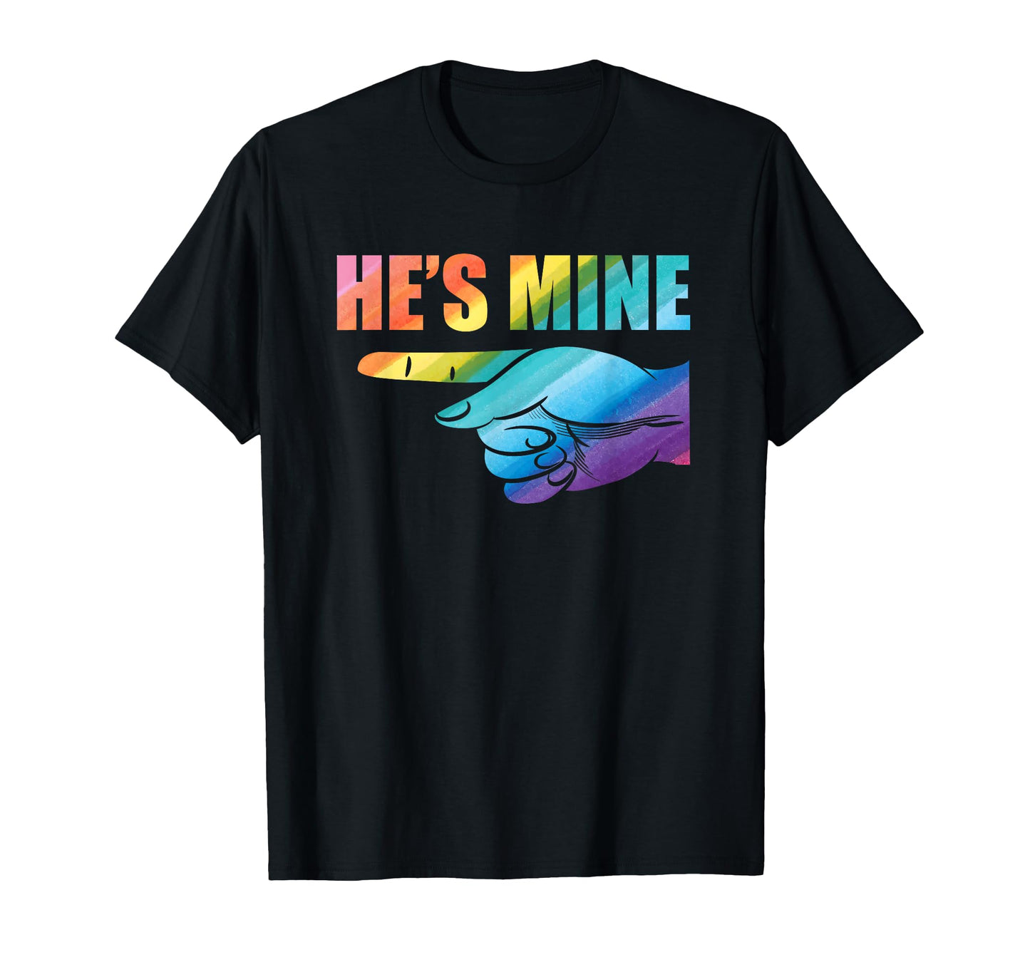 180g pure cotton round neck single-sided printed T-shirt, I am his he is mine LGBT pride gay couple Valentine's Day gift T-shirt, suitable for men and women's casual T-shirt, perfect T-shirt for holiday gifts, Christmas gifts, 2025 gifts, New Year gifts
