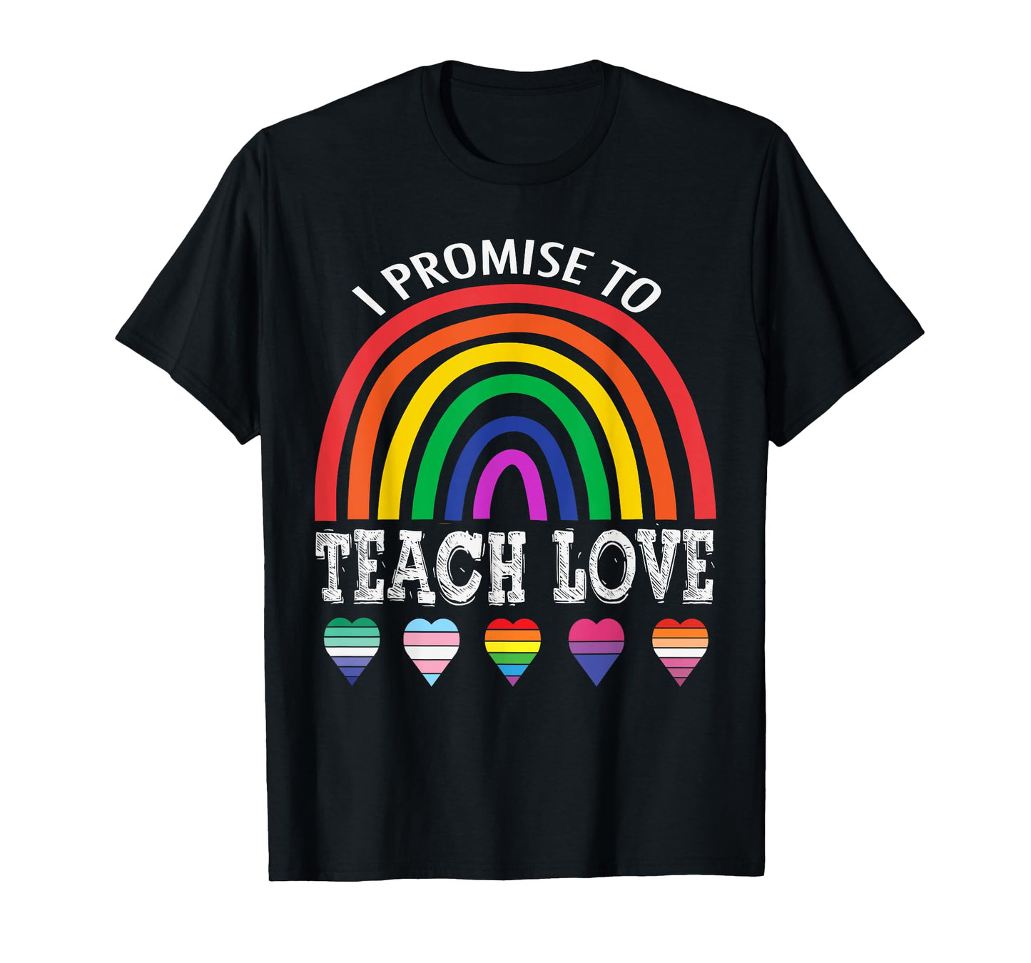 180g pure cotton round neck single side printed T-shirt, I promise to teach love LGBTQ pride pride ally teacher T-shirt, casual T-shirt for men and women, perfect T-shirt for holiday gifts, Christmas gifts, 2025 gifts, New Year gifts