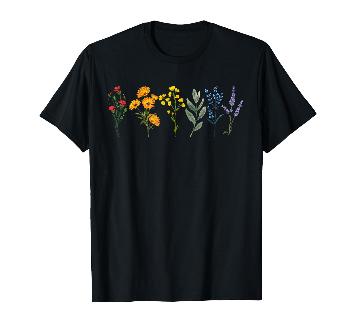 180g pure cotton round neck single side printed t-shirt, gay pride wildflowers LGBTQ month, rainbow flowers gay pride t-shirt, casual t-shirts for men and women, perfect t-shirt for holiday gifts, Christmas gifts, 2025 gifts, New Year gifts