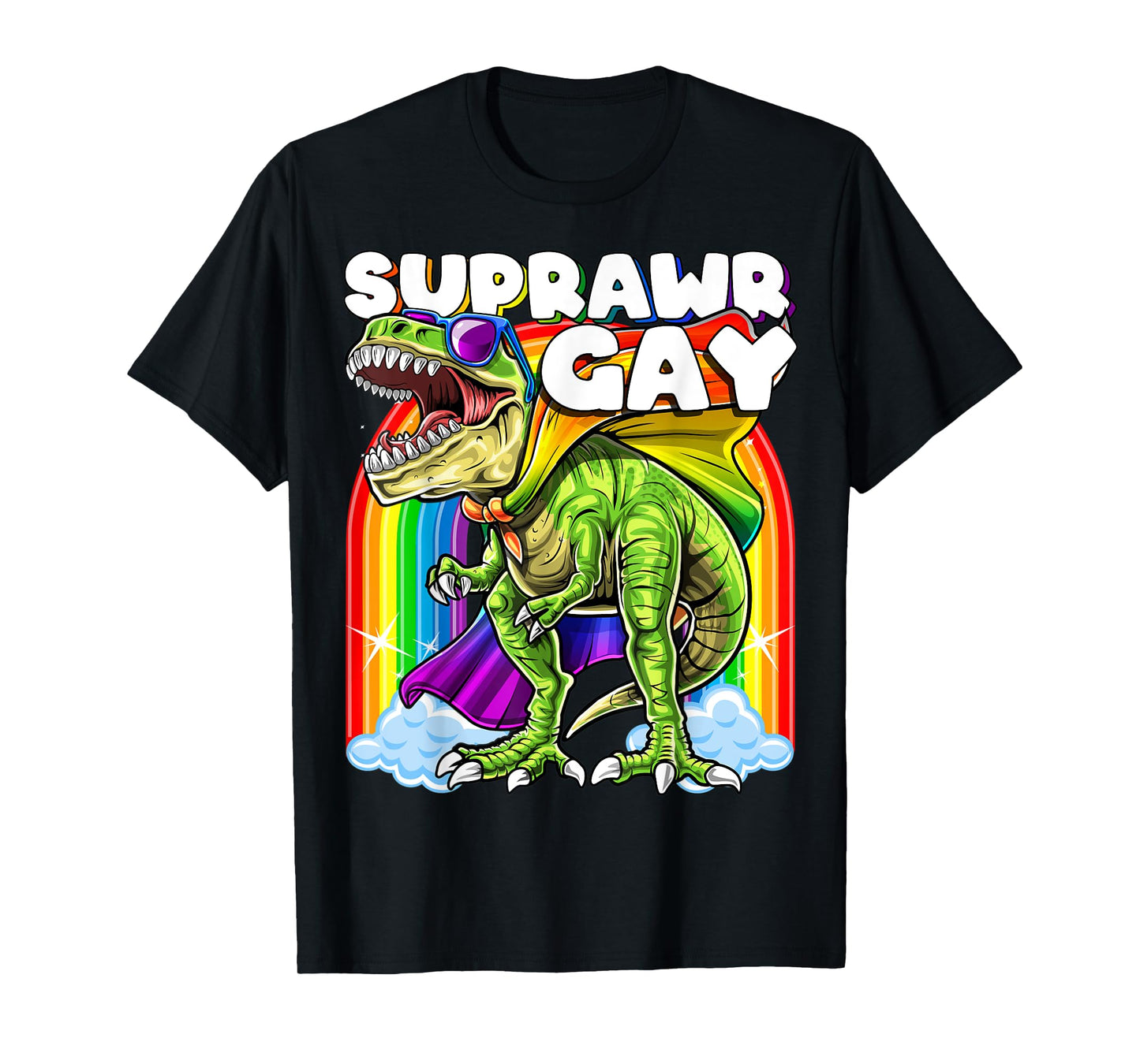 180g pure cotton round neck single side printed t-shirt, super gay dinosaur LGBT flag gay pride party parade gift men's t-shirt, casual t-shirts for men and women, perfect t-shirt for holiday gifts, Christmas gifts, 2025 gifts, New Year gifts