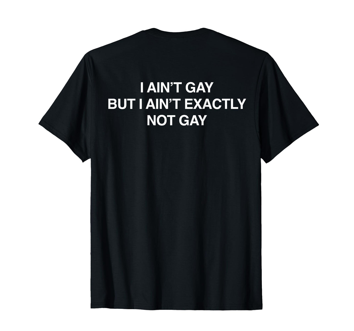 180g pure cotton round neck single-sided printed T-shirt, I'm not gay, but I'm not completely gay either funny (back) T-shirt, casual T-shirts for men and women, perfect T-shirt for holiday gifts, Christmas gifts, 2025 gifts, New Year gifts