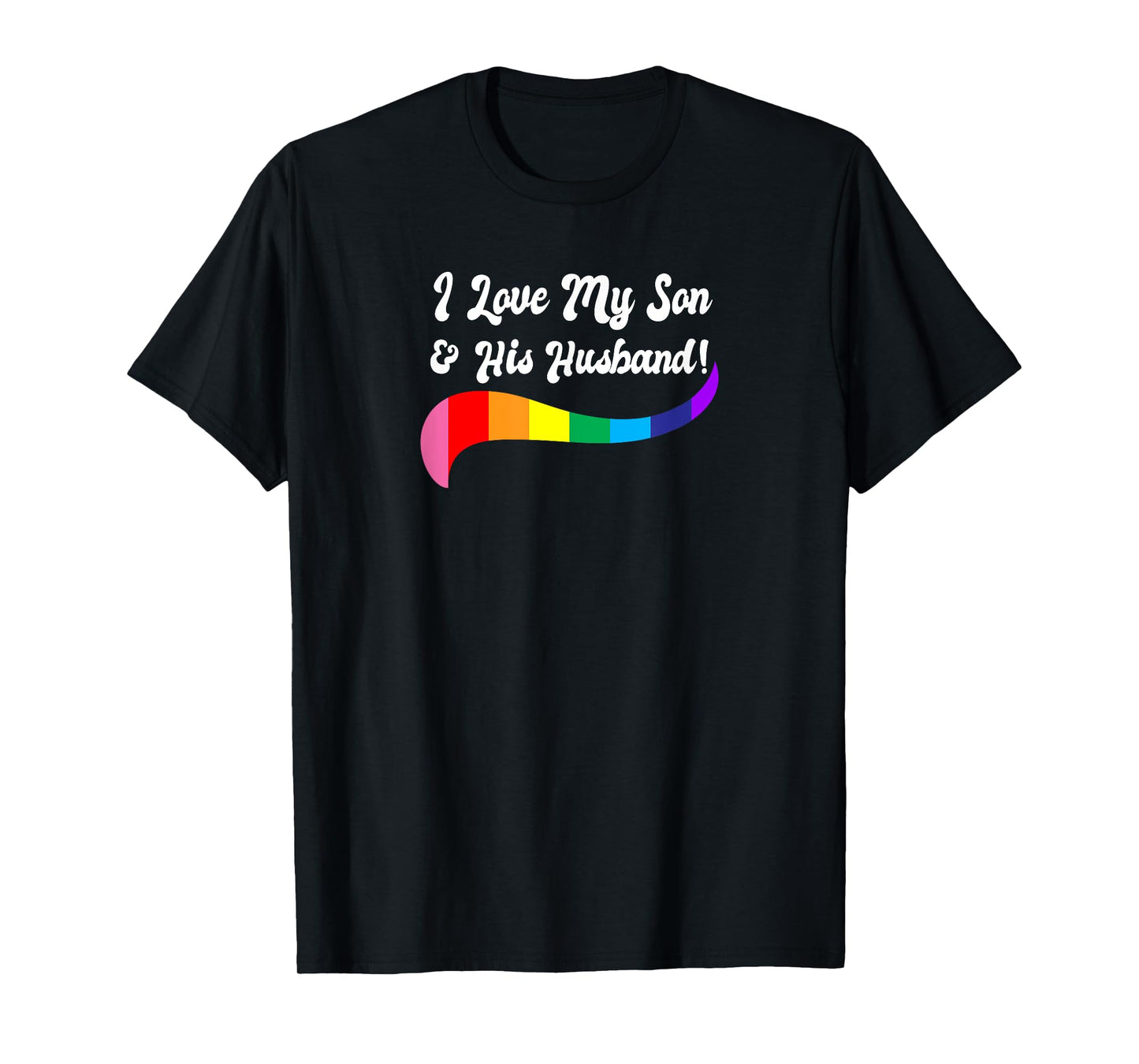 180g cotton round neck single side printed t-shirt, I love my son and his husband! Proud parent LGBTQ rights t-shirt, casual t-shirt for men and women, perfect t-shirt for holiday gift, Christmas gift, 2025 gift, New Year gift