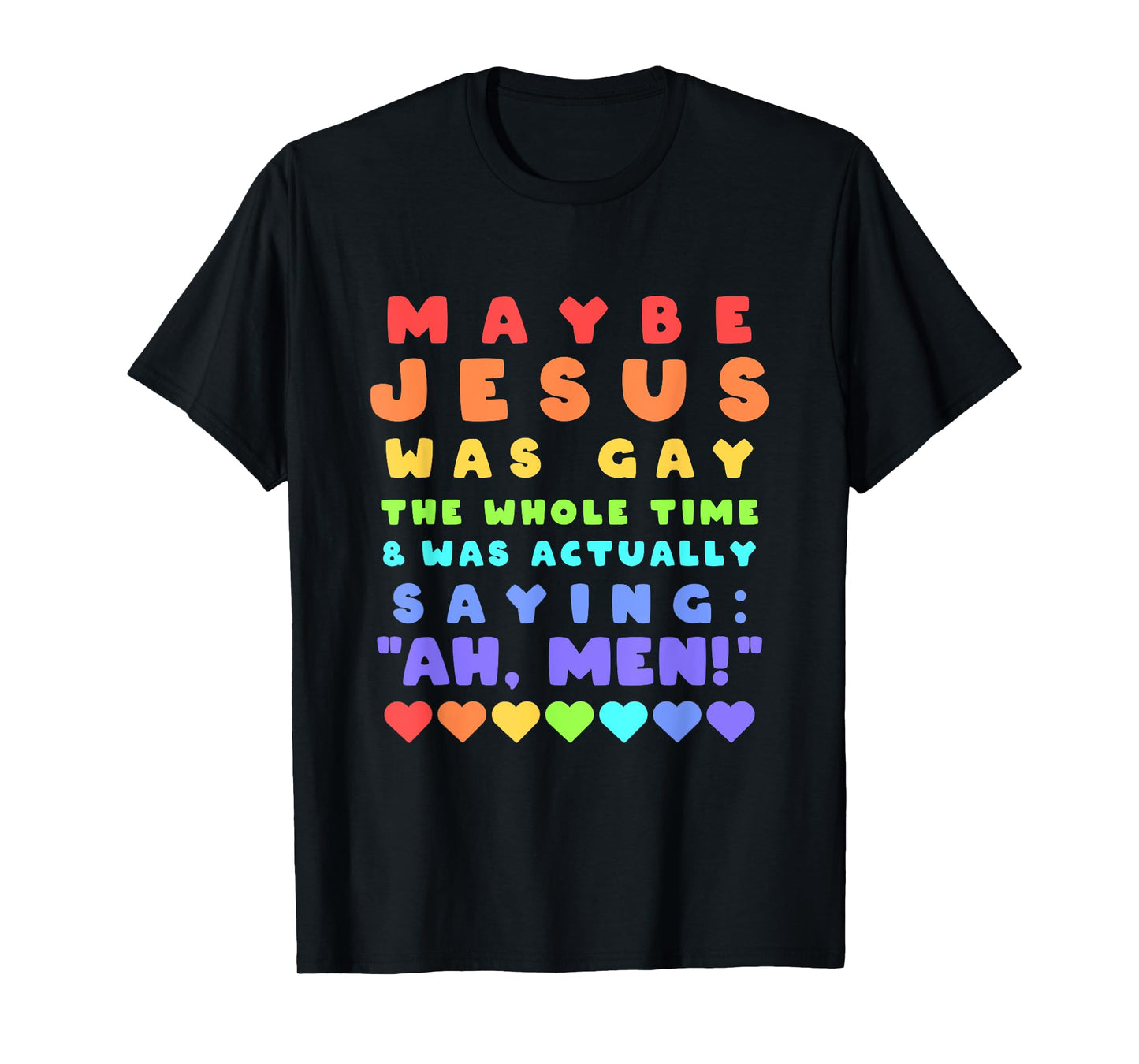 180g pure cotton round neck single-sided printed T-shirt, LGBT Jesus is gay Ah Men T-shirt, casual T-shirts for men and women, perfect T-shirt for holiday gifts, Christmas gifts, 2025 gifts, New Year gifts