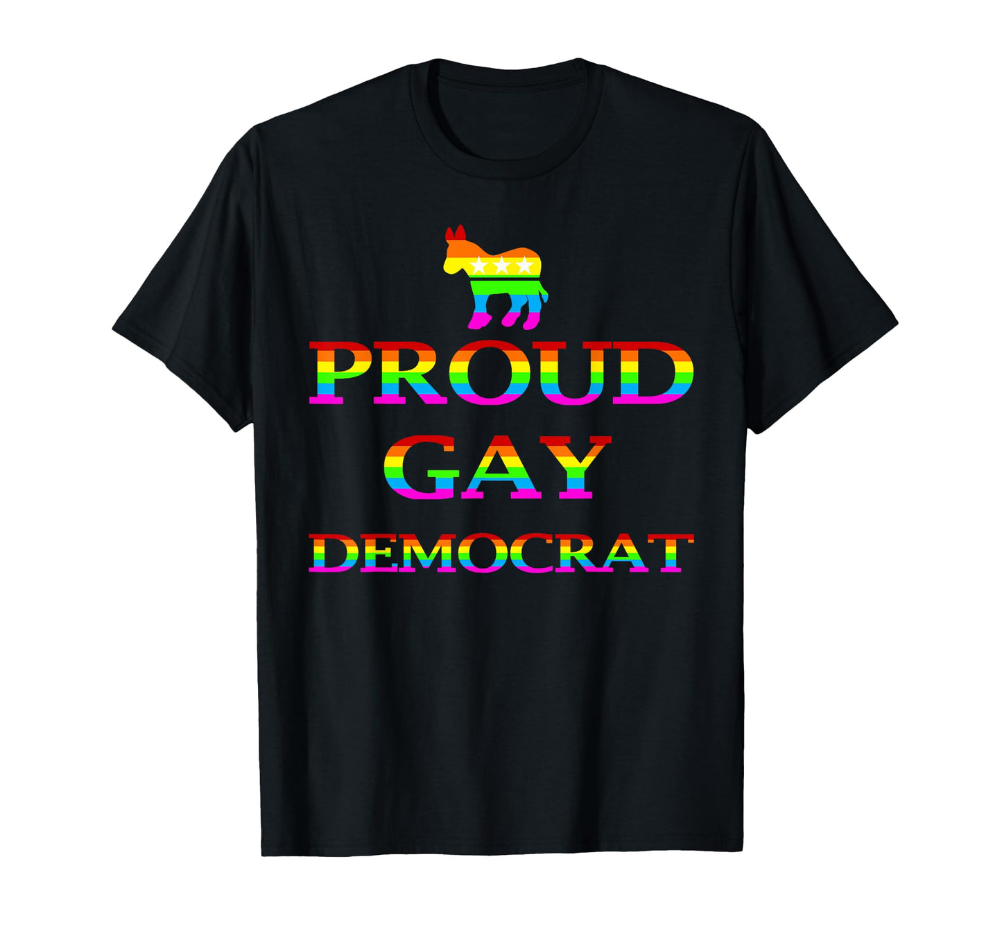 180g pure cotton round neck single side printed t-shirt, proud gay democrat t-shirt gay pride, casual t-shirt for men and women, perfect t-shirt for holiday gift, Christmas gift, 2025 gift, New Year gift