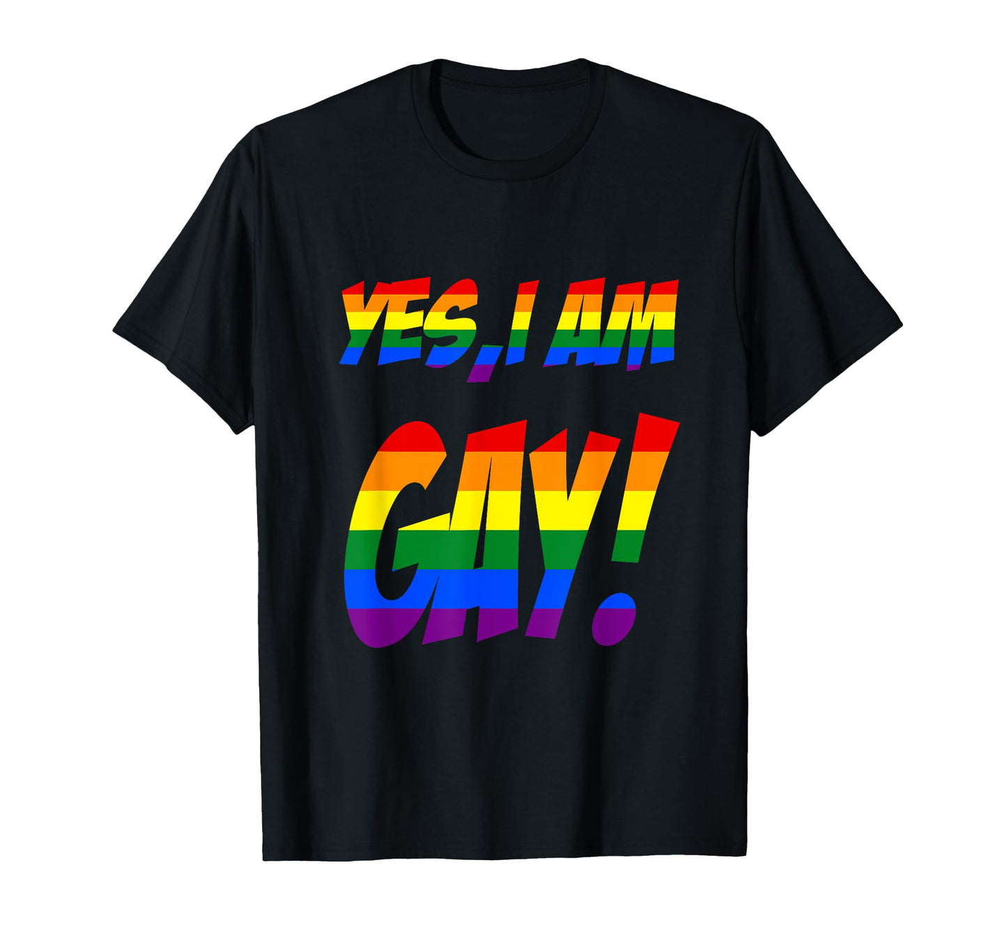 180g pure cotton round neck single side printed T-shirt, yes I am gay T-shirt, casual T-shirt for men and women, perfect T-shirt for holiday gifts, Christmas gifts, 2025 gifts, New Year gifts
