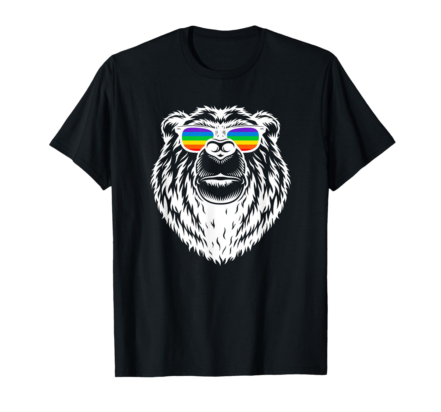 180g pure cotton round neck single side printed T-shirt, bear rainbow gay pride LGBTQ equality T-shirt, casual T-shirt for men and women, perfect T-shirt for holiday gift, Christmas gift, 2025 gift, New Year gift