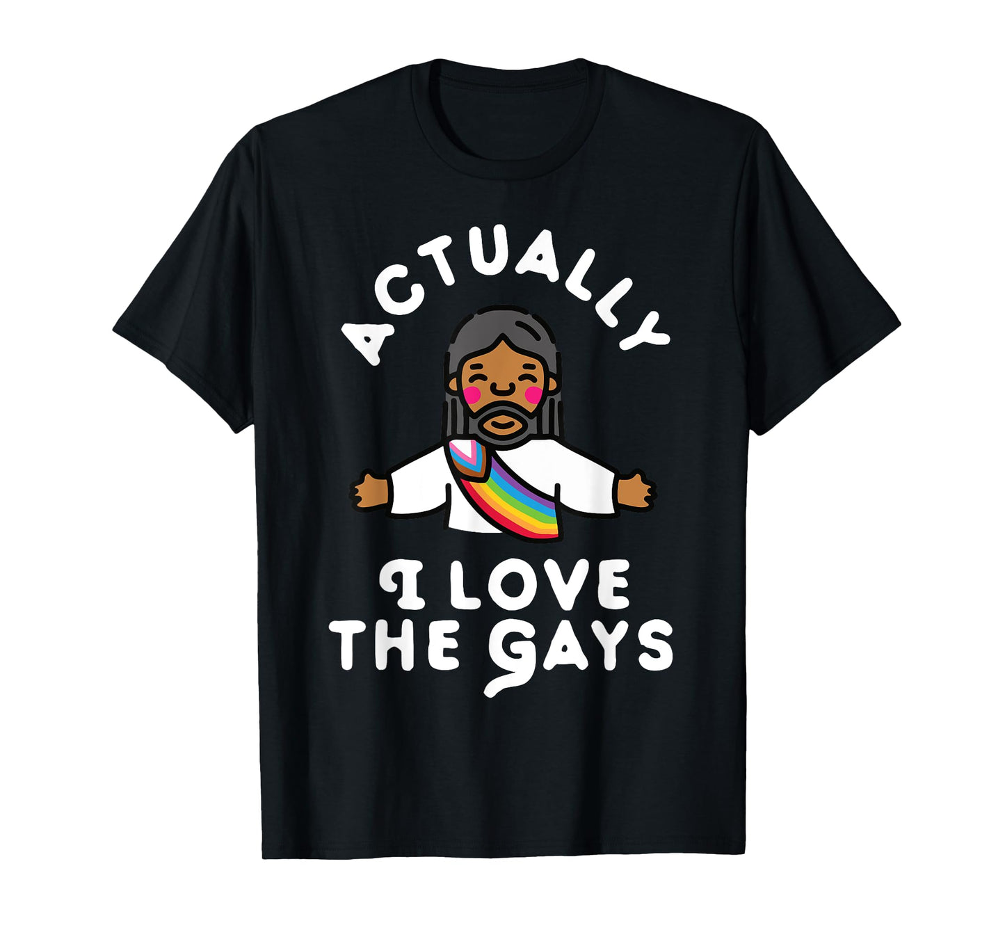 180g pure cotton round neck single side printed t-shirt, in fact I like gay Jesus t-shirt, casual t-shirt for men and women, perfect t-shirt for holiday gifts, Christmas gifts, 2025 gifts, New Year gifts