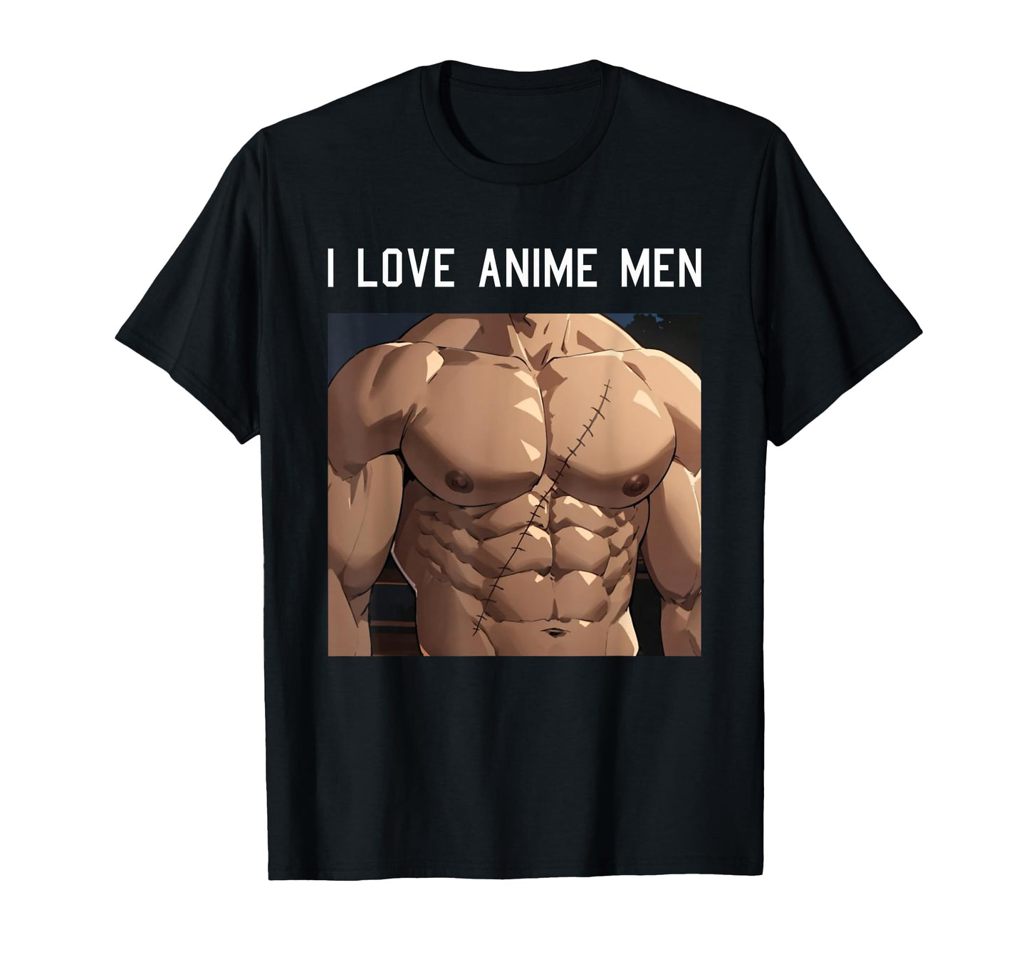 180g pure cotton round neck single-sided printed T-shirt, the sexiest anime character fictional husband Bara anime gay T-shirt, casual T-shirts for men and women, perfect T-shirt for holiday gifts, Christmas gifts, 2025 gifts, New Year gifts