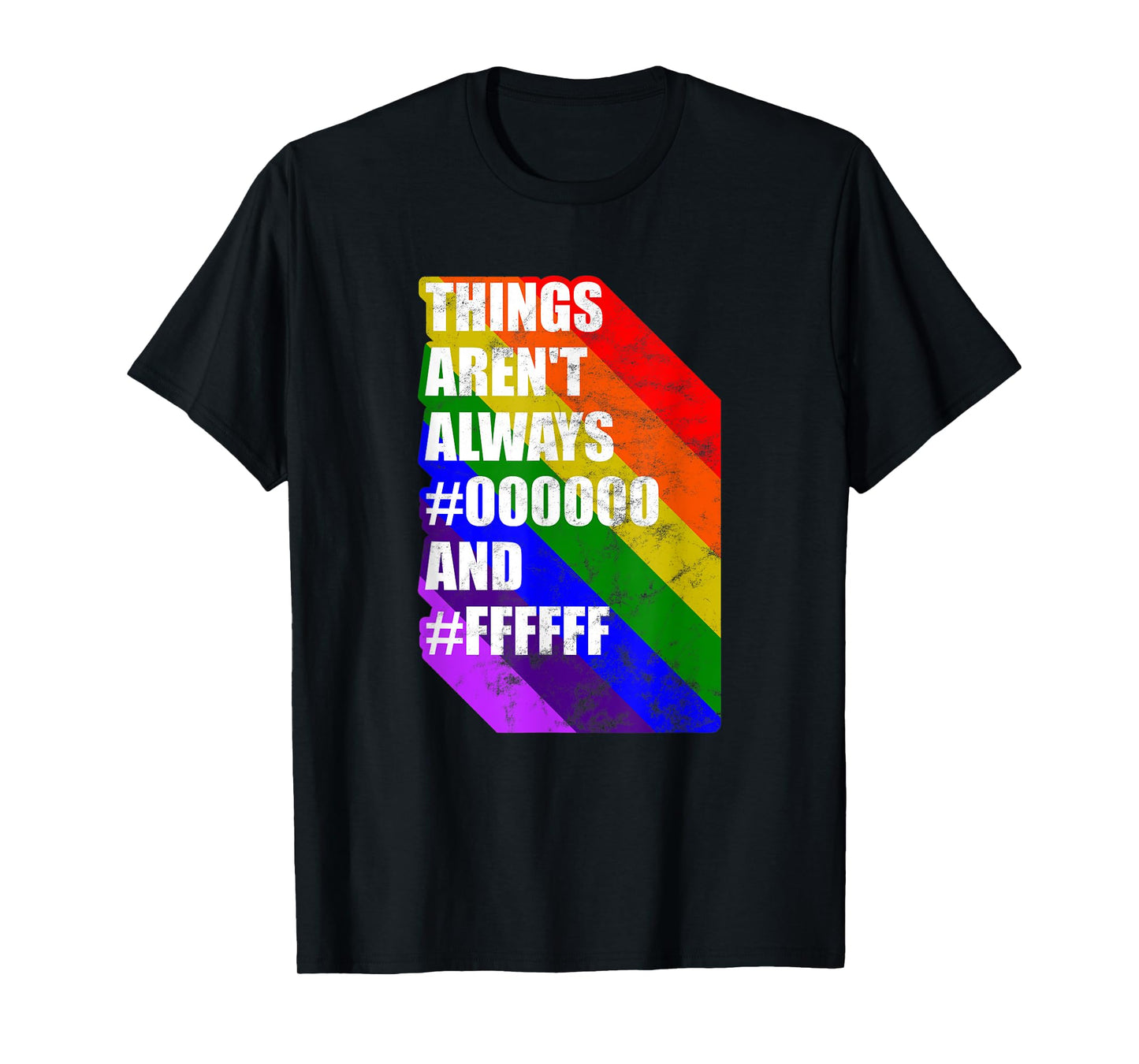 180g cotton round neck single-sided printed T-shirt, things are not always black and white LGBT gay pride T-shirt, casual T-shirt for men and women, perfect T-shirt for holiday gifts, Christmas gifts, 2025 gifts, New Year gifts